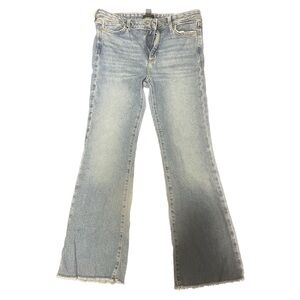 Forever 21 Blue Flare Wide Leg Jeans